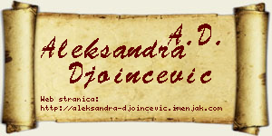 Aleksandra Đoinčević vizit kartica